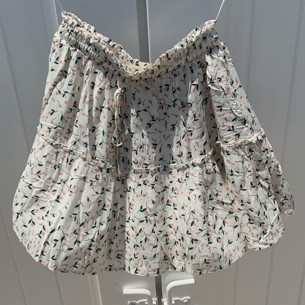 Princess Polly White Floral Skirt